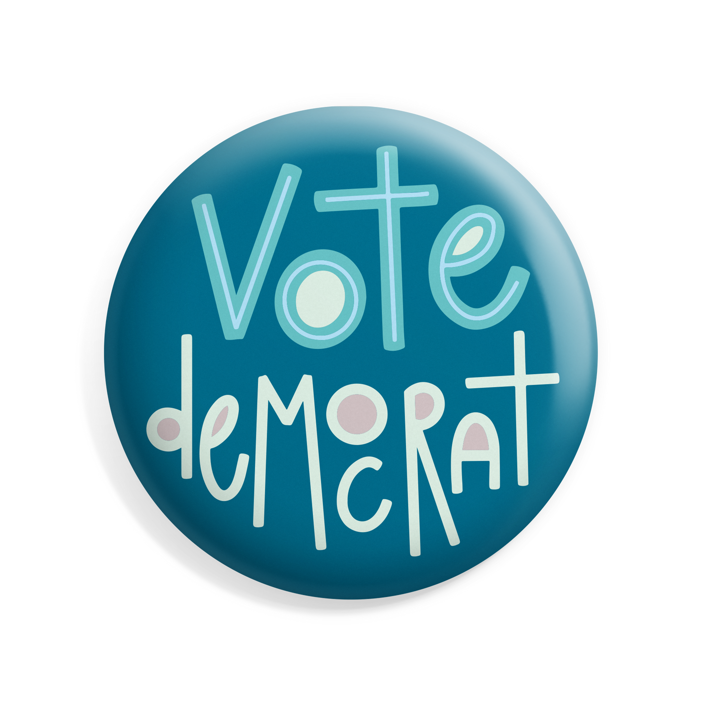 Vote Democrat Button