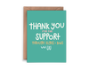 Thank You for the Support